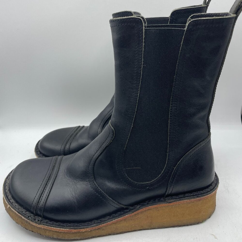 Swedish Hasbeens Women's Leather Crepe Sole Chelsea Boots Size Eu 41 Us 10 Italy